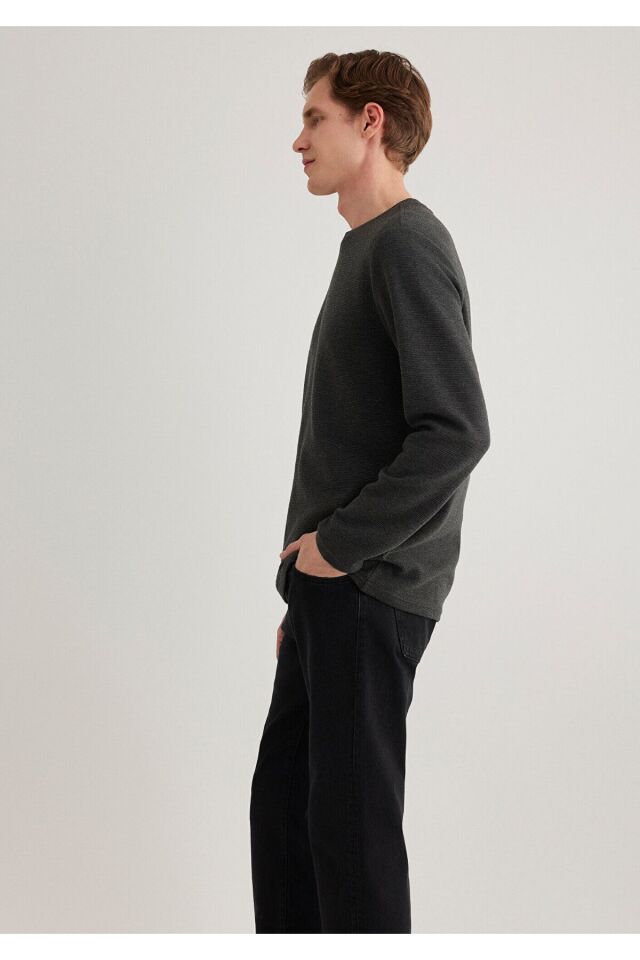 MAVİ ERKEK UZUN KOL PENYE  Antrasit Melanj 064622-26834