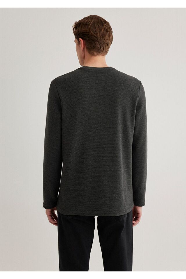 MAVİ ERKEK UZUN KOL PENYE  Antrasit Melanj 064622-26834