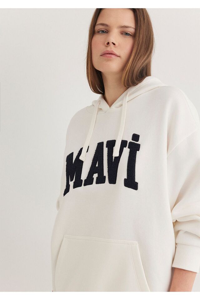 MAVİ KADIN MAVİ LOGO SWEATSHIRT Hindistan Cevizi 1S10175-80194