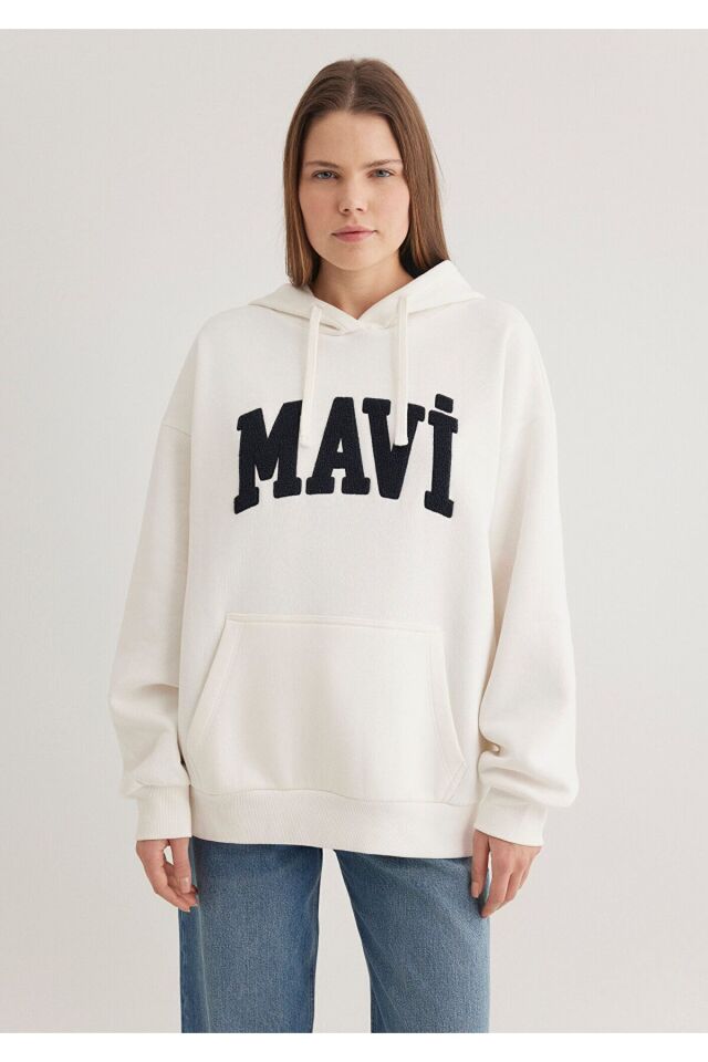 MAVİ KADIN MAVİ LOGO SWEATSHIRT Hindistan Cevizi 1S10175-80194