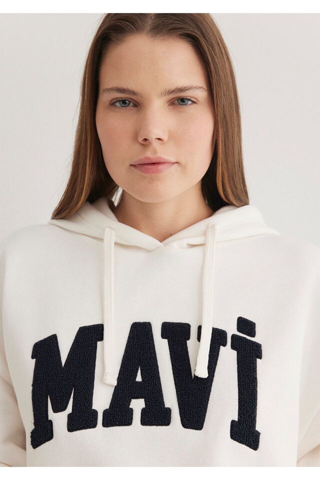 MAVİ KADIN MAVİ LOGO SWEATSHIRT Hindistan Cevizi 1S10175-80194