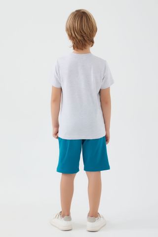 U.S. POLO ASSN. ERKEK ÇOCUK BERMUDA TAKIM US1341-4 KAR MELANJ - 7-8