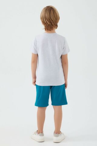 U.S. POLO ASSN. ERKEK ÇOCUK BERMUDA TAKIM US1341-4 KAR MELANJ - 5-6