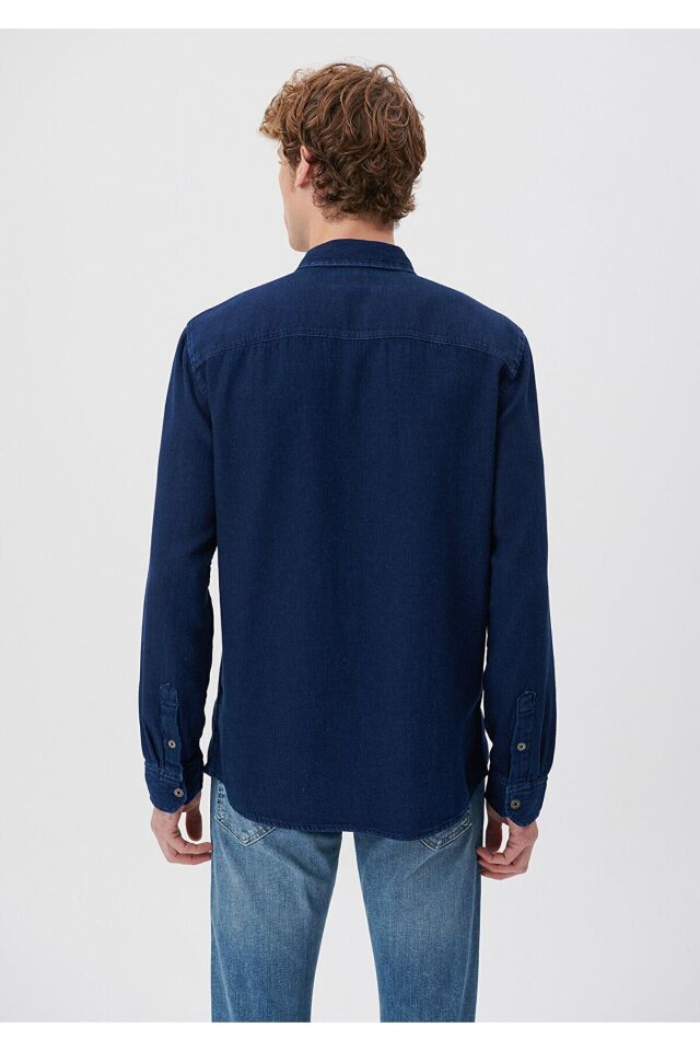 MAVİ ERKEK CEPLİ GÖMLEK İndigo 0210979-18790