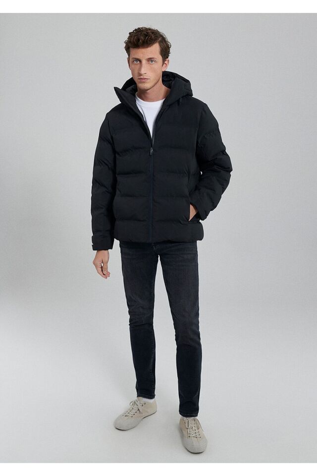 MAVİ ERKEK KAPÜŞONLU CEKET Jet Siyah 0110313-71379