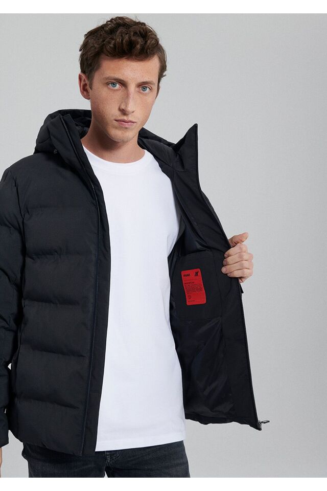 MAVİ ERKEK KAPÜŞONLU CEKET Jet Siyah 0110313-71379