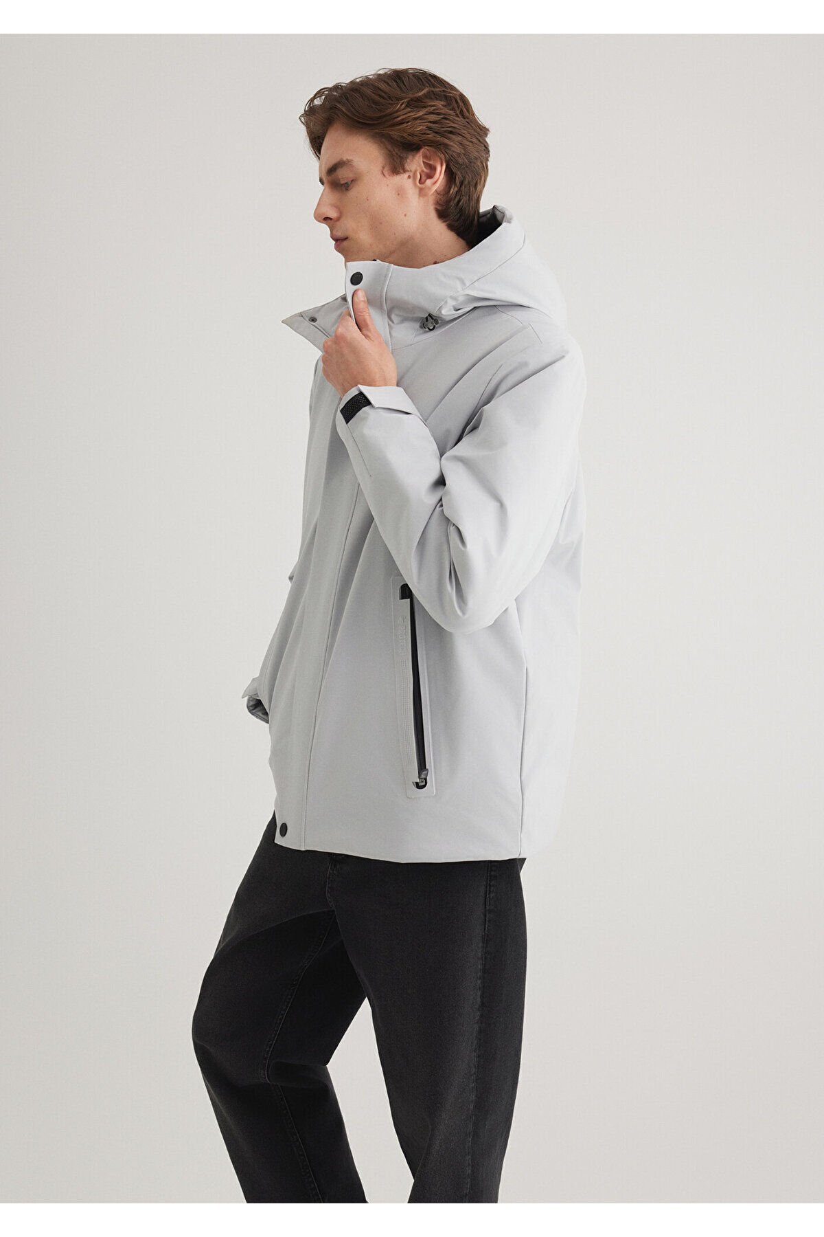 MAVİ ERKEK KAPÜŞONLU CEKET Açık Gri 0110561-70075