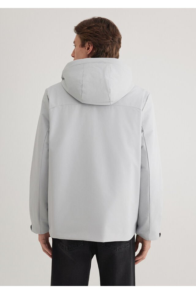 MAVİ ERKEK KAPÜŞONLU CEKET Açık Gri 0110561-70075