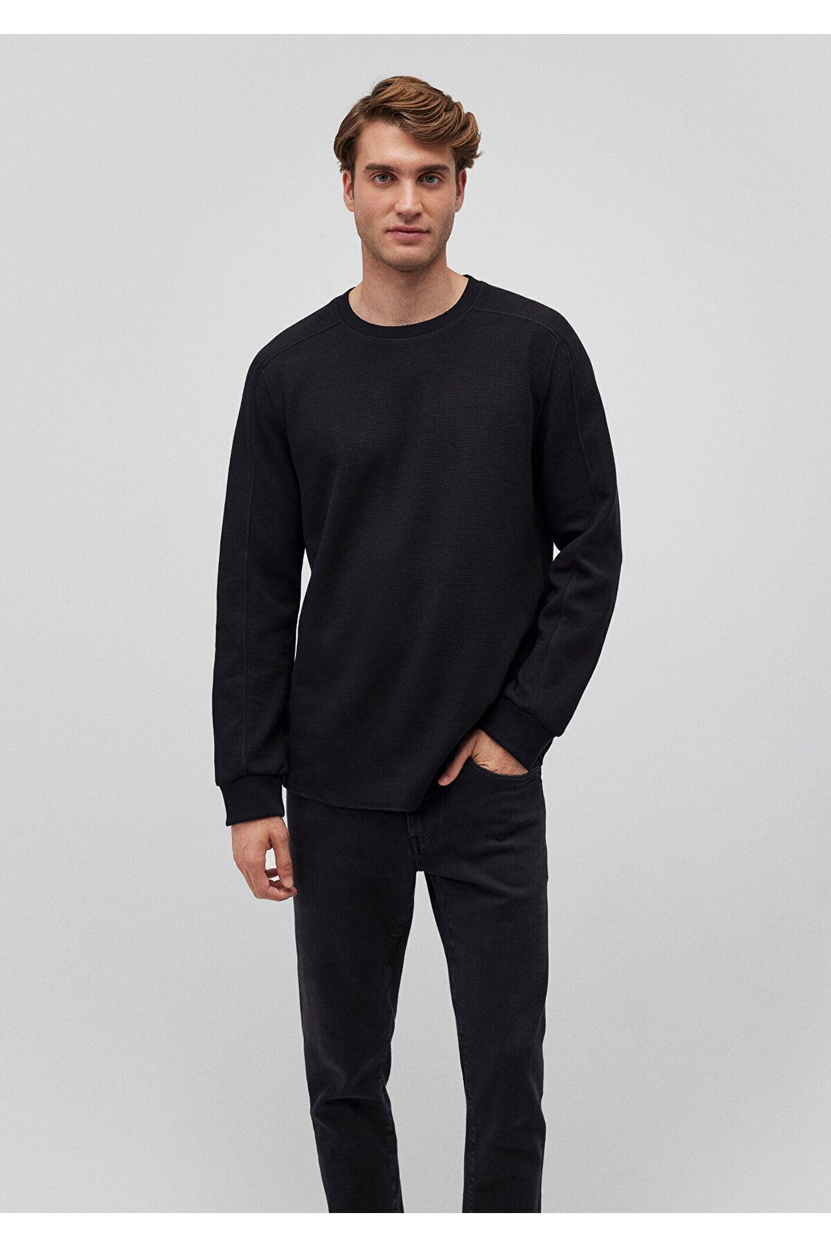 MAVİ ERKEK UZUN KOLLU TİŞÖRT Siyah 0610106-900 SİYAH - XXL