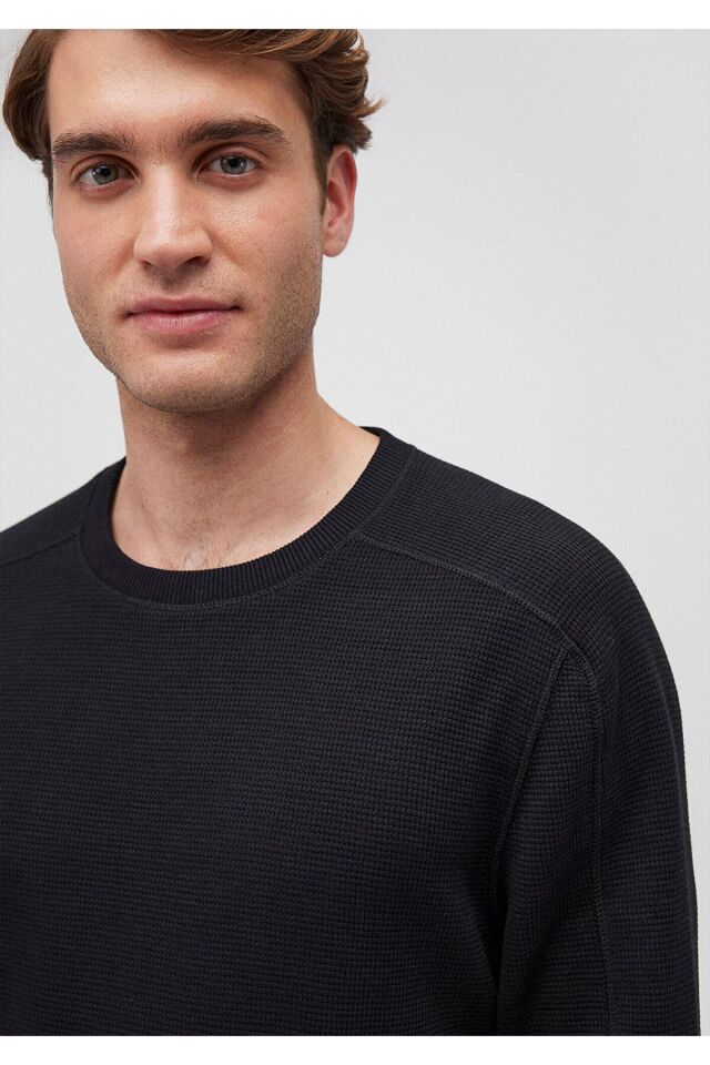 MAVİ ERKEK UZUN KOLLU TİŞÖRT Siyah 0610106-900 SİYAH - XXL