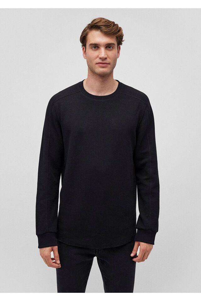 MAVİ ERKEK UZUN KOLLU TİŞÖRT Siyah 0610106-900 SİYAH - XXXL