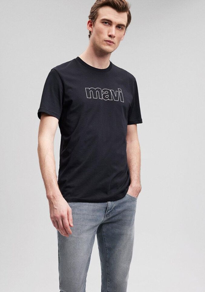 MAVİ ERKEK MAVİ LOGO TİŞÖRT Siyah 065781-900