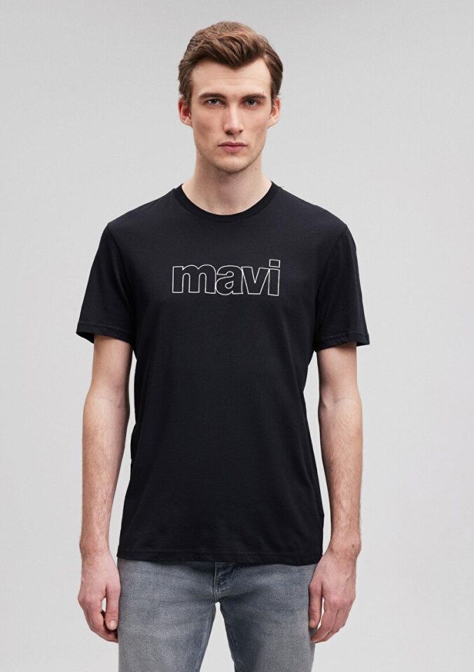 MAVİ ERKEK MAVİ LOGO TİŞÖRT Siyah 065781-900