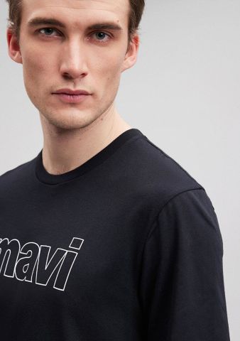 MAVİ ERKEK MAVİ LOGO TİŞÖRT Siyah 065781-900