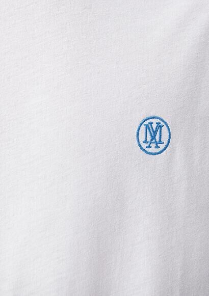 MAVİ ERKEK LOGO NAKIŞLI TİŞÖRT Beyaz 067074-620