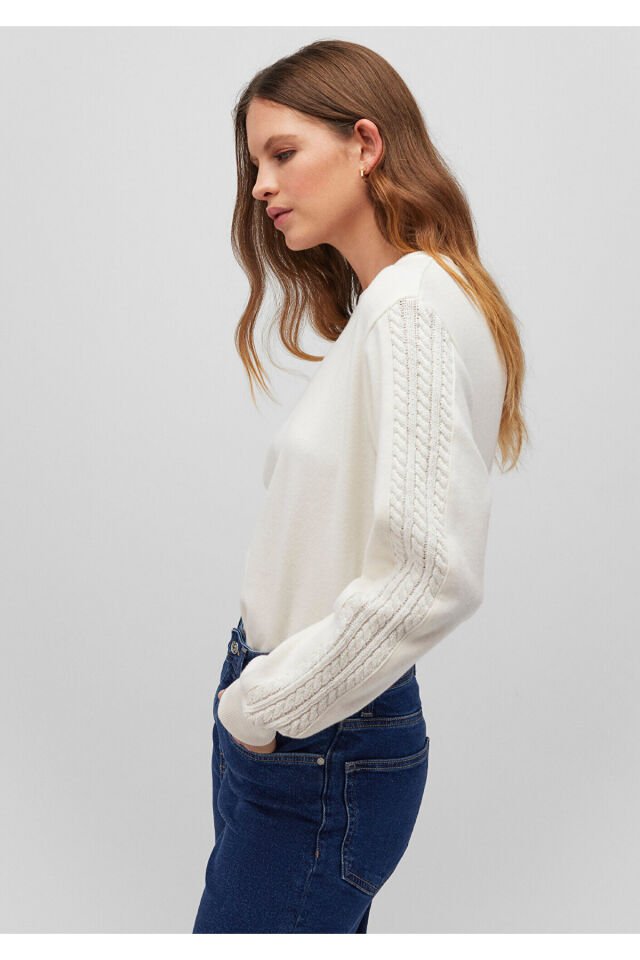 MAVİ KADIN BİSİKLET YAKA SWEATSHIRT Hindistan Ceviz 1S10292-80194