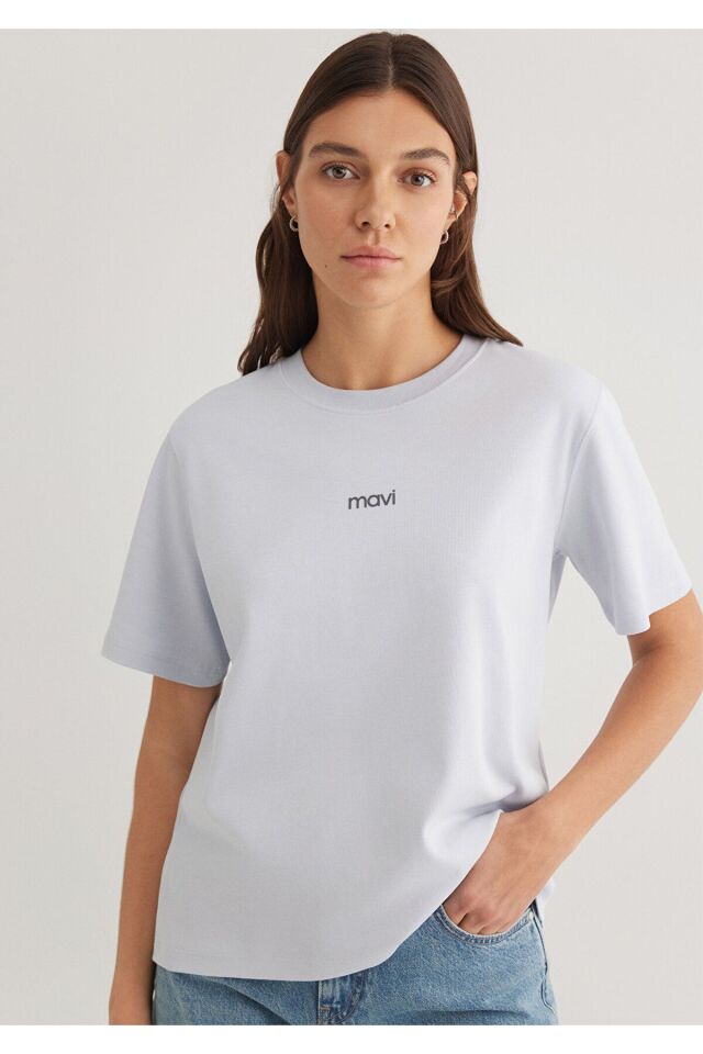 MAVİ KADIN LOGO T-SHIRT HALOGEN BLUE 1612829-89201
