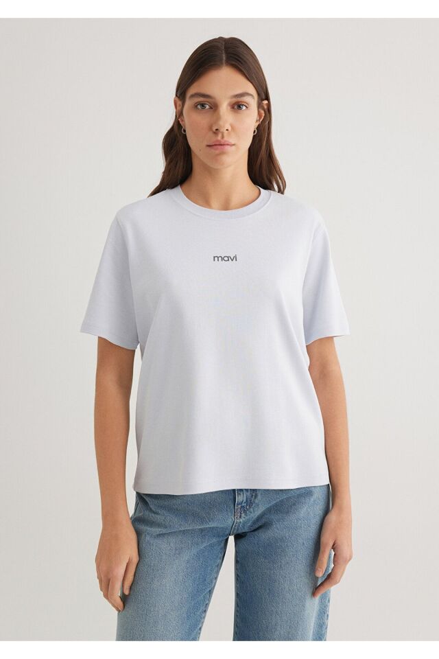 MAVİ KADIN LOGO T-SHIRT HALOGEN BLUE 1612829-89201