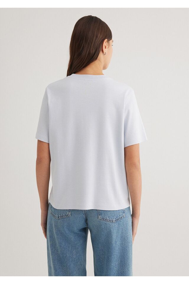 MAVİ KADIN LOGO T-SHIRT HALOGEN BLUE 1612829-89201