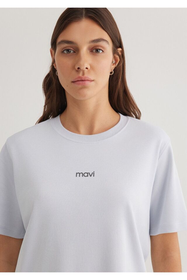 MAVİ KADIN LOGO T-SHIRT HALOGEN BLUE 1612829-89201