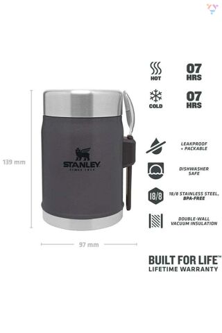 STANLEY 14OZ CLASSIC VAC FJ CHARCOAL EU-1 TERMOS 10-09382-082