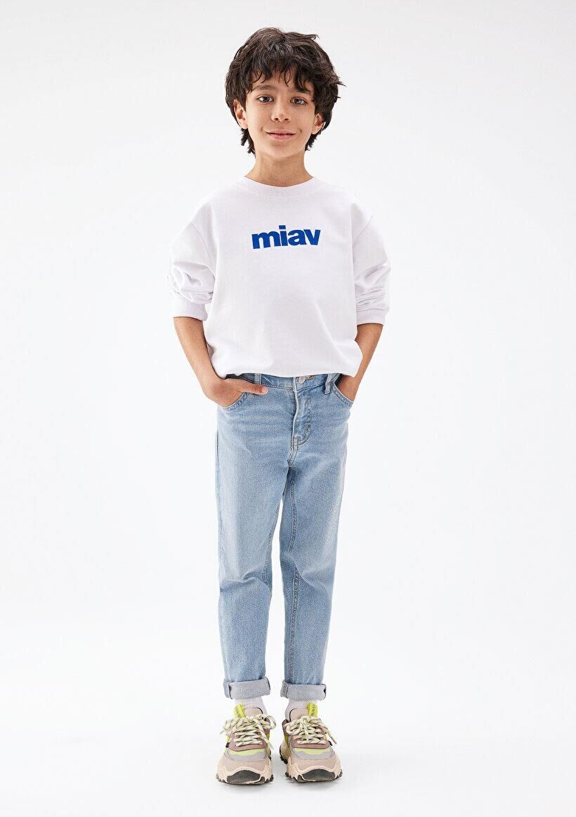 MAVİ ÇOCUK MIAV BASKILI SWEATSHIRTS Beyaz 6610031-620