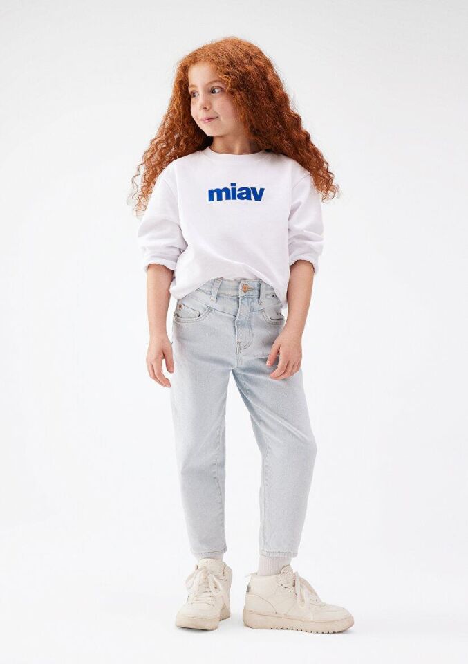MAVİ ÇOCUK MIAV BASKILI SWEATSHIRTS Beyaz 6610031-620