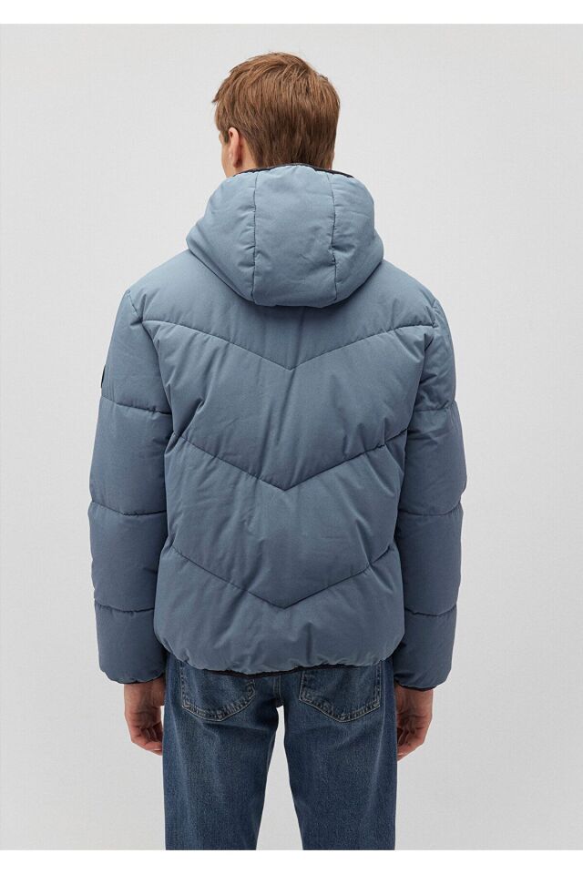 MAVİ ERKEK KAPÜŞONLU CEKET Puslu Mavi 0110360-70782