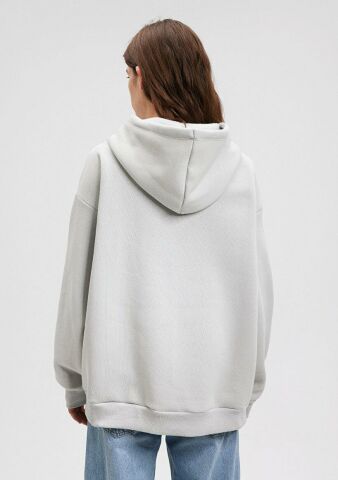 MAVİ KADIN MAVİ LOGO KAPÜŞONLU SWEATSHIRT Açık Gri 1600361-34322