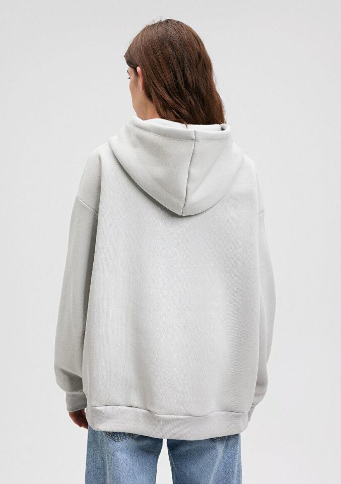 MAVİ KADIN MAVİ LOGO KAPÜŞONLU SWEATSHIRT Açık Gri 1600361-34322