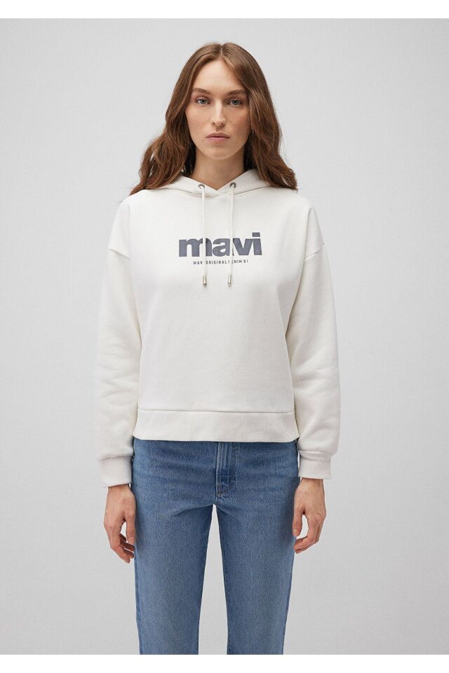 MAVİ KADIN MAVİ SWEATSHIRT Kırık Beyaz 168334-81964