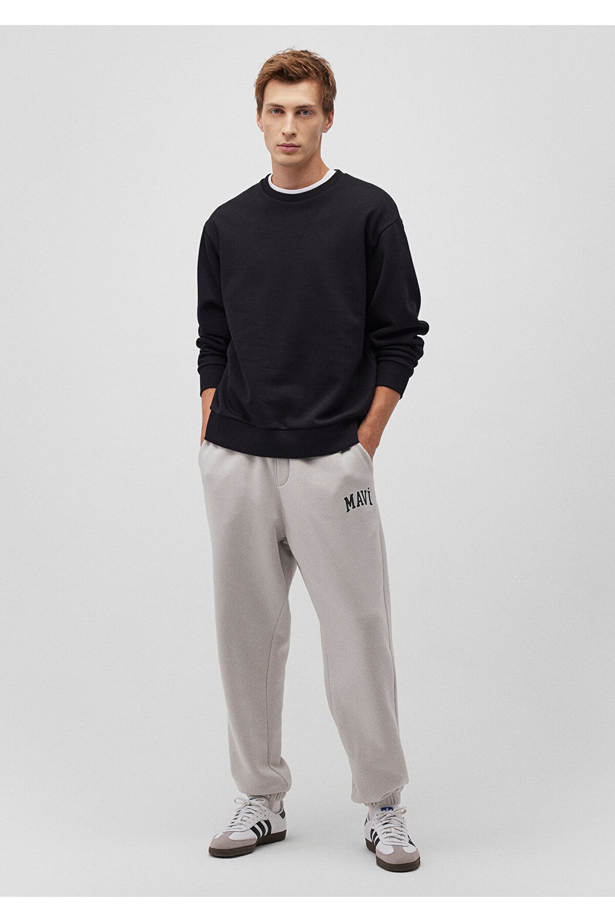 MAVİ ERKEK MAVİ BASKILI EŞOFMAN ALTI Açık Gri 0010207-70074