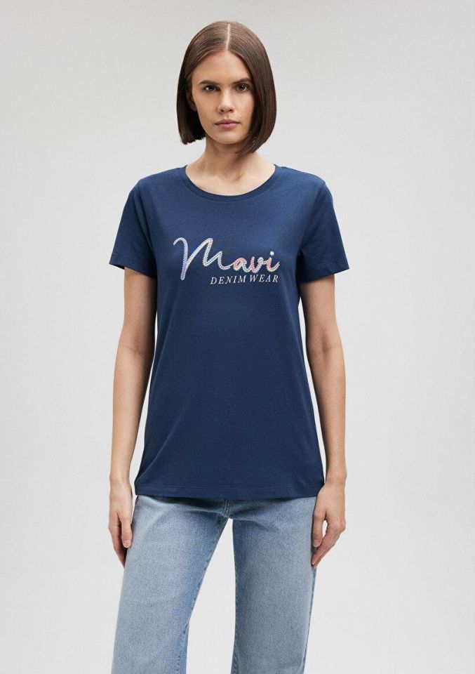 MAVİ KADIN LOGO TİŞÖRT dress blues 1612247-82454