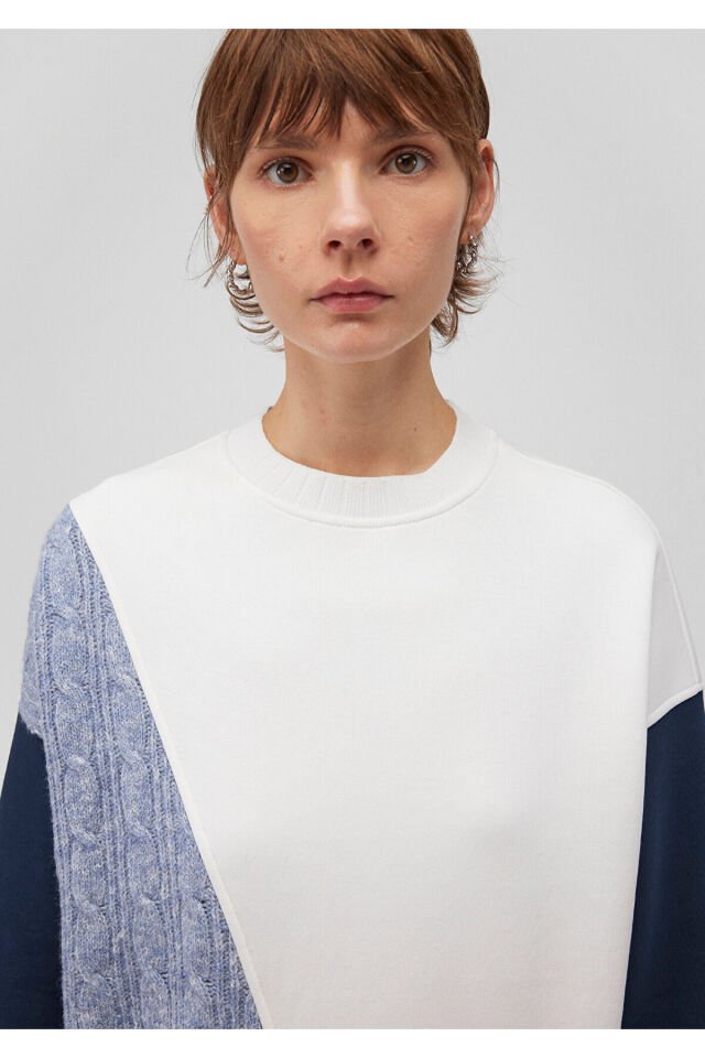 MAVİ KADIN BİSİKLET YAKA SWEATSHIRT Hindistan Ceviz 1S10291-80194