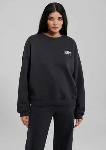 MAVİ KADIN MAVİ LOGO SWEATSHIRT Koyu Antrasit 1611600-82185