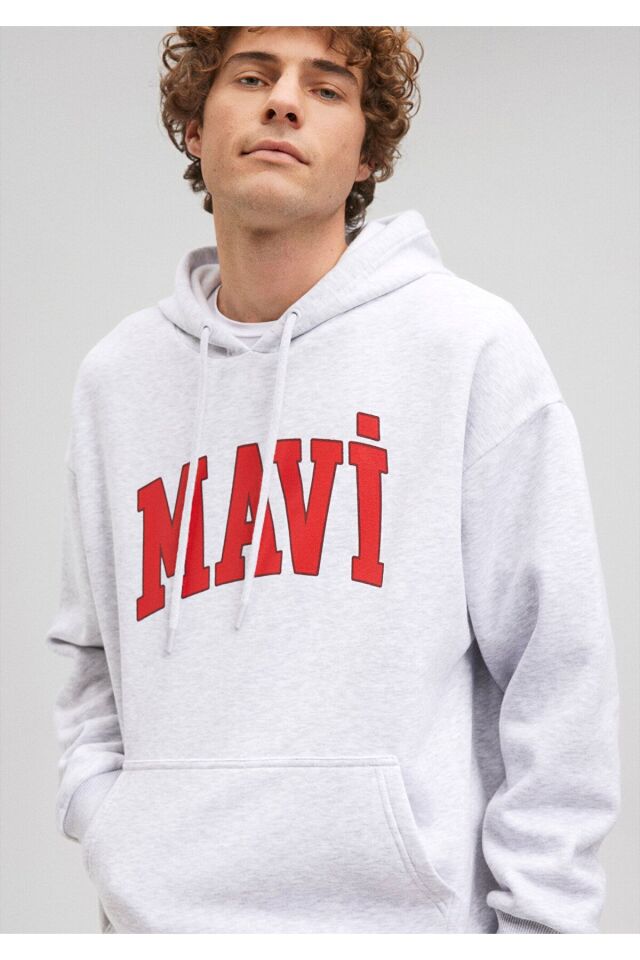MAVİ ERKEK MAVİ BASKILI SWEATSHIRT Kar Melanj 067149-82498
