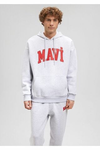 MAVİ ERKEK MAVİ BASKILI SWEATSHIRT Kar Melanj 067149-82498