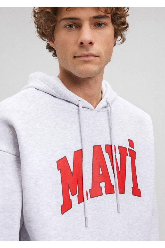 MAVİ ERKEK MAVİ BASKILI SWEATSHIRT Kar Melanj 067149-82498