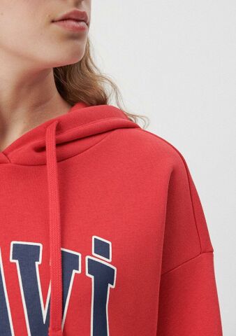 MAVİ KADIN MAVİ LOGO KAPÜŞONLU SWEATSHIRT Acı Kırmı 1600361-82054