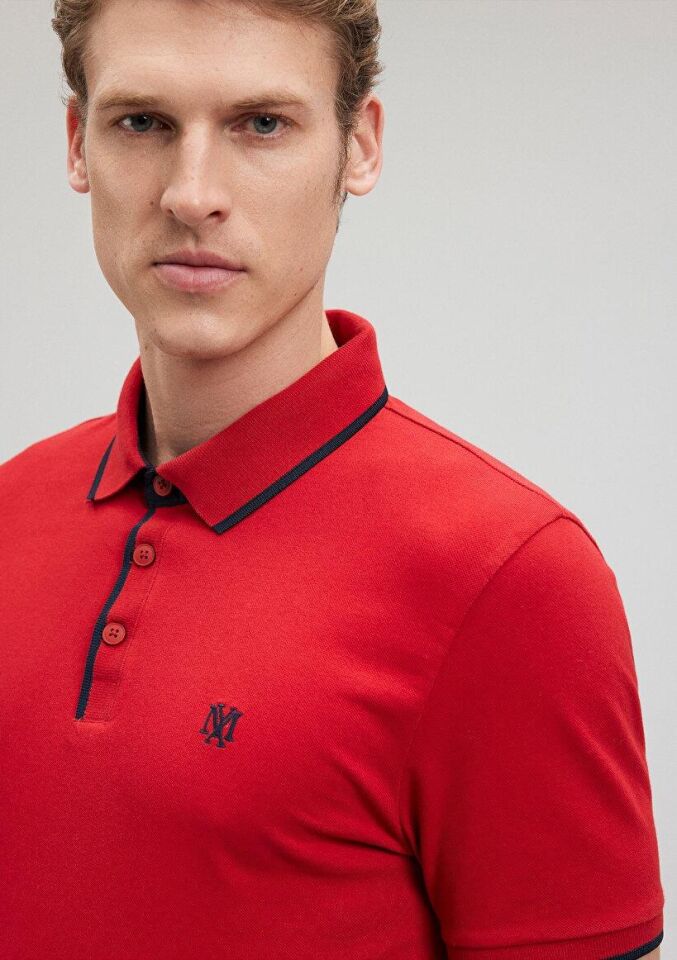 MAVİ ERKEK POLO TİŞÖRT Kırmızı 062373-28441