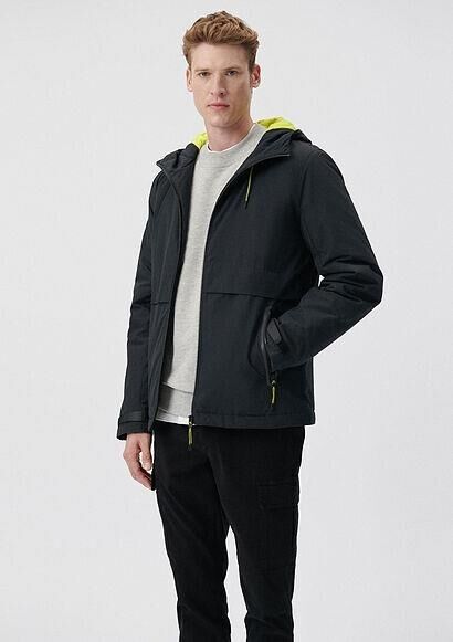 MAVİ ERKEK KAPÜŞONLU CEKET Siyah 0110268-900