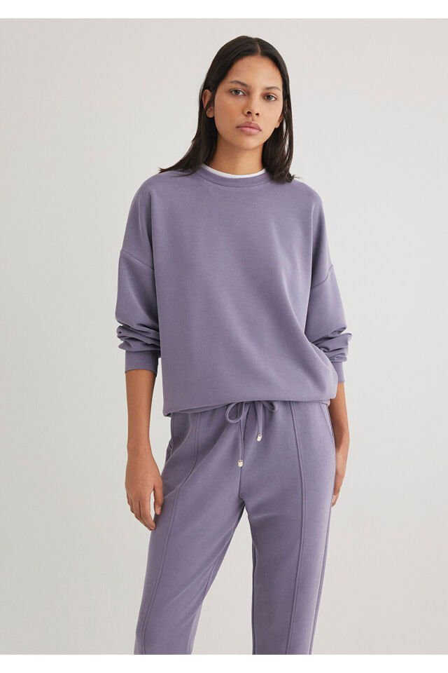 MAVİ KADIN OVERSİZE SWEATSHIRT Cadet 168837-70608