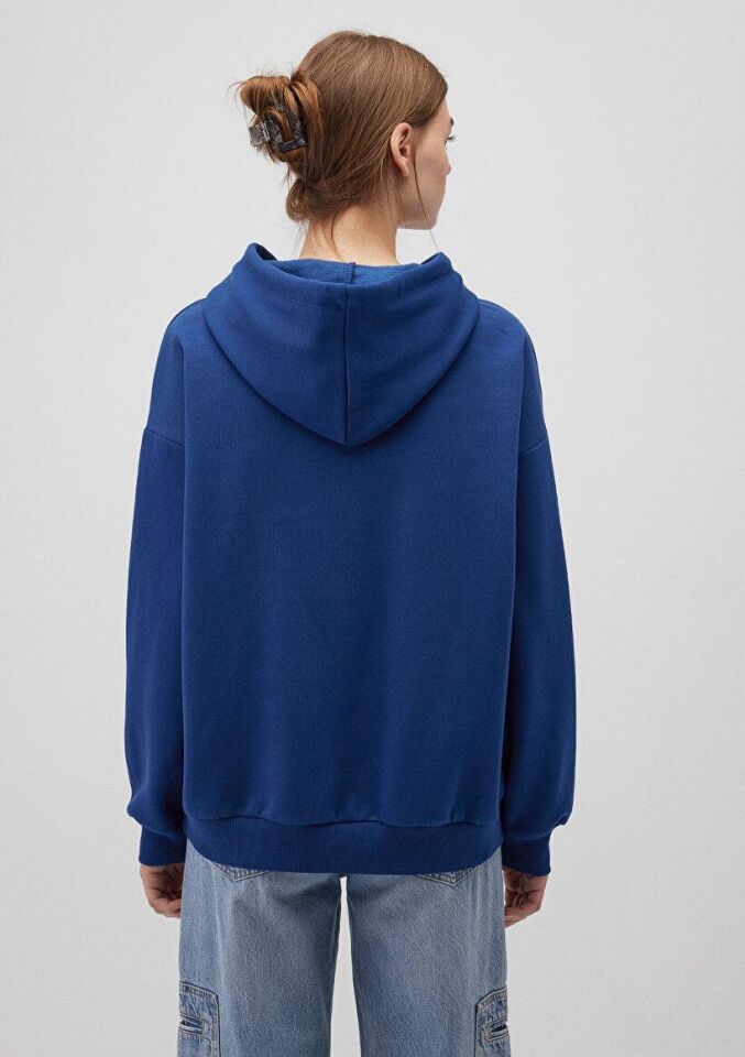 MAVİ KADIN MAVİ LOGO KAPÜŞONLU SWEATSHIRT Koyu Lavi 1600361-82625