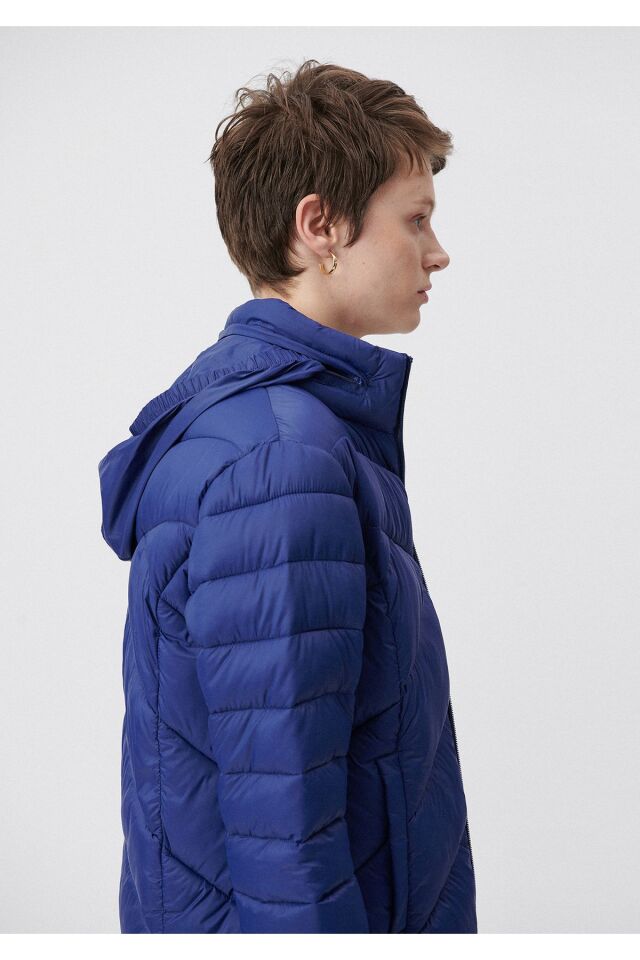 MAVİ KADIN DİK YAKA CEKET Derin Mavi 110698-70491