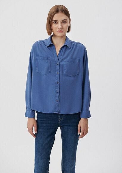 MAVİ KADIN ÇİFT CEPLİ GÖMLEK Lt Blue Grey Blue 1210032-80233