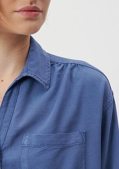 MAVİ KADIN ÇİFT CEPLİ GÖMLEK Lt Blue Grey Blue 1210032-80233