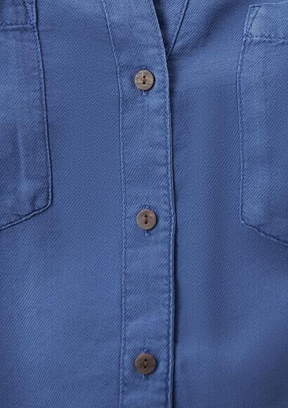 MAVİ KADIN ÇİFT CEPLİ GÖMLEK Lt Blue Grey Blue 1210032-80233