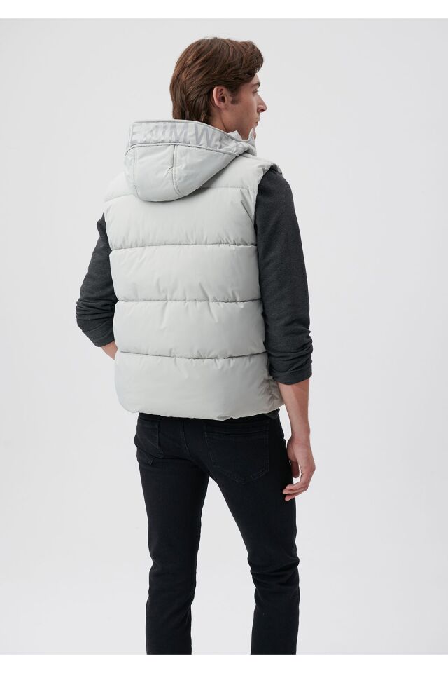 MAVİ ERKEK KAPÜŞONLU YELEK Açık Gri 0110089-70075