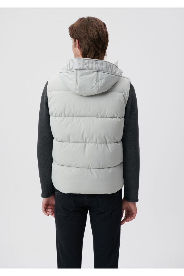 MAVİ ERKEK KAPÜŞONLU YELEK Açık Gri 0110089-70075