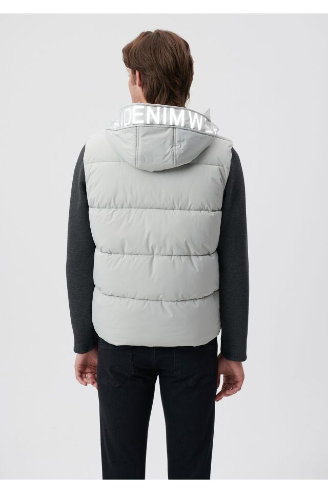 MAVİ ERKEK KAPÜŞONLU YELEK Açık Gri 0110089-70075